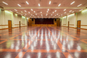 Interior image of the Trojan Grand Ballroom empty
