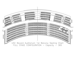 1st Balcony Seating Chart (Capacity 365)