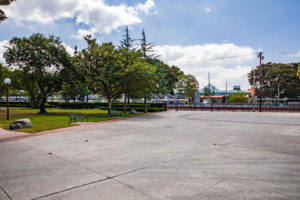 Pardee Plaza facing Exposition Blvd